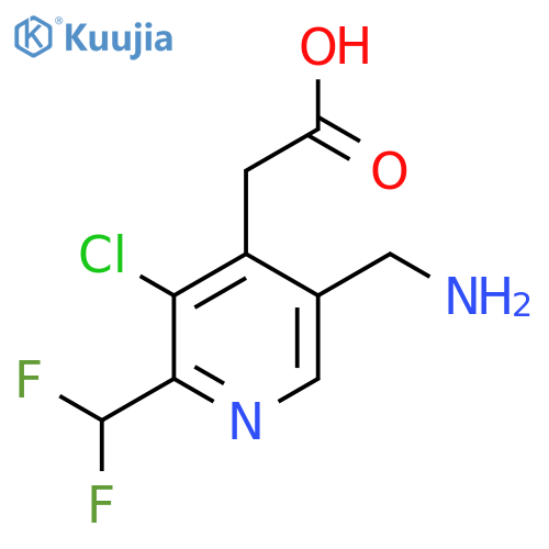 5-(Aminomethyl)-3-chloro-2-(difluoromethyl)pyridine-4-acetic acid structure