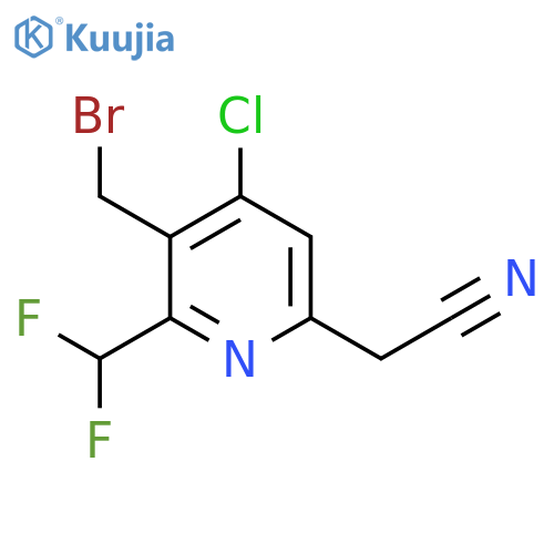3-(Bromomethyl)-4-chloro-2-(difluoromethyl)pyridine-6-acetonitrile structure