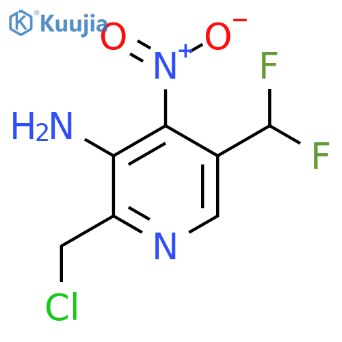 3-Amino-2-(chloromethyl)-5-(difluoromethyl)-4-nitropyridine structure