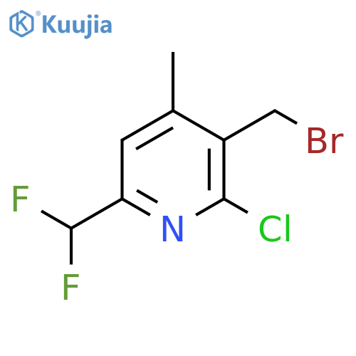 3-(Bromomethyl)-2-chloro-6-(difluoromethyl)-4-methylpyridine structure