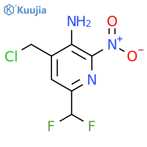 3-Amino-4-(chloromethyl)-6-(difluoromethyl)-2-nitropyridine structure