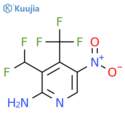 2-Amino-3-(difluoromethyl)-5-nitro-4-(trifluoromethyl)pyridine structure