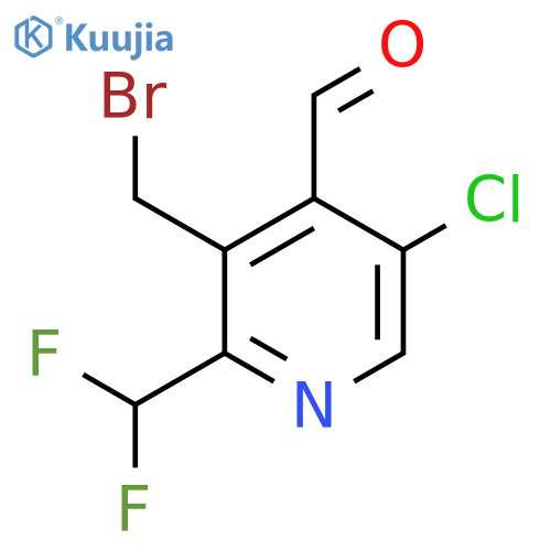 3-(Bromomethyl)-5-chloro-2-(difluoromethyl)pyridine-4-carboxaldehyde structure