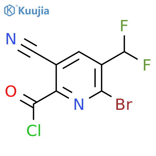 2-Bromo-5-cyano-3-(difluoromethyl)pyridine-6-carbonyl chloride structure