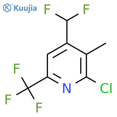 2-Chloro-4-(difluoromethyl)-3-methyl-6-(trifluoromethyl)pyridine structure