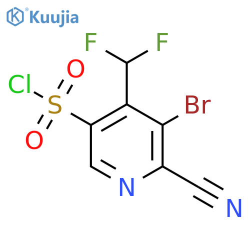 3-Bromo-2-cyano-4-(difluoromethyl)pyridine-5-sulfonyl chloride structure