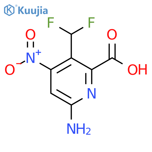 6-Amino-3-(difluoromethyl)-4-nitropyridine-2-carboxylic acid structure
