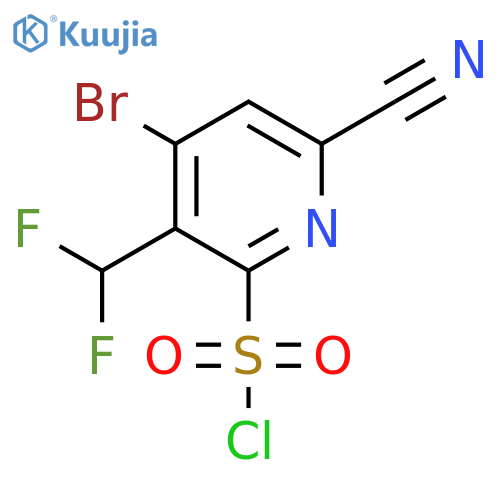 4-Bromo-6-cyano-3-(difluoromethyl)pyridine-2-sulfonyl chloride structure
