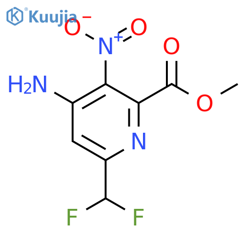 Methyl 4-amino-6-(difluoromethyl)-3-nitropyridine-2-carboxylate structure