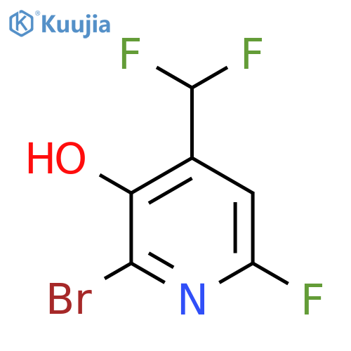 2-Bromo-4-(difluoromethyl)-6-fluoro-3-hydroxypyridine structure