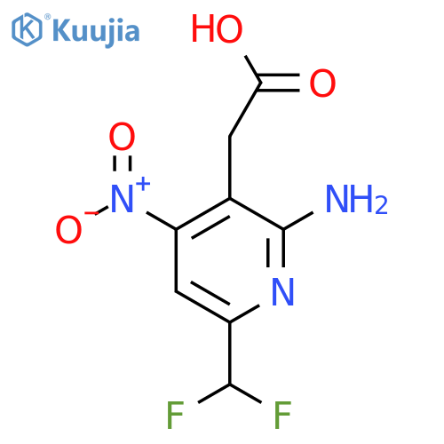 2-Amino-6-(difluoromethyl)-4-nitropyridine-3-acetic acid structure