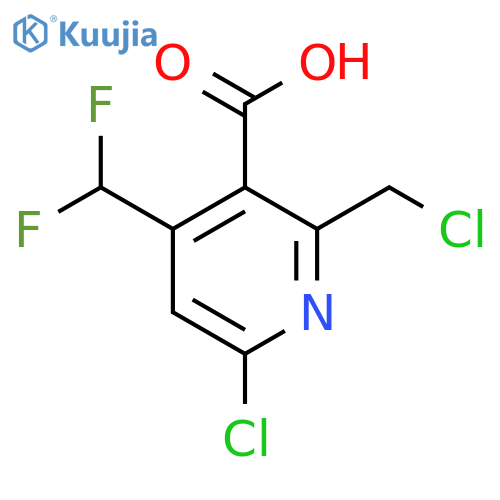 6-Chloro-2-(chloromethyl)-4-(difluoromethyl)pyridine-3-carboxylic acid structure