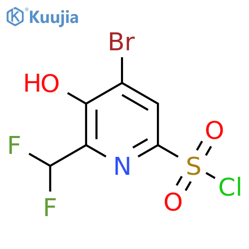 4-Bromo-2-(difluoromethyl)-3-hydroxypyridine-6-sulfonyl chloride structure