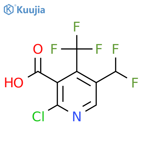 2-Chloro-5-(difluoromethyl)-4-(trifluoromethyl)pyridine-3-carboxylic acid structure