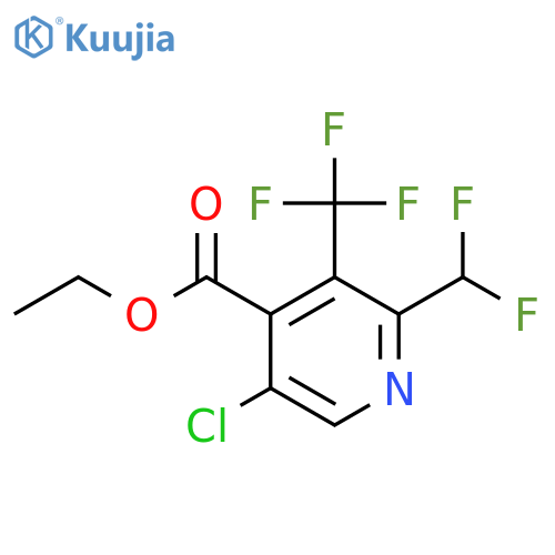 Ethyl 5-chloro-2-(difluoromethyl)-3-(trifluoromethyl)pyridine-4-carboxylate structure