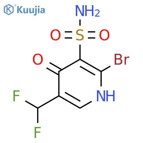 2-Bromo-5-(difluoromethyl)-4-hydroxypyridine-3-sulfonamide structure