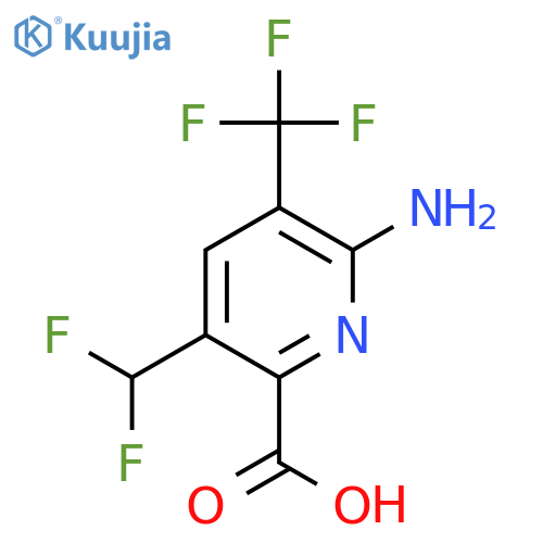 2-Amino-5-(difluoromethyl)-3-(trifluoromethyl)pyridine-6-carboxylic acid structure