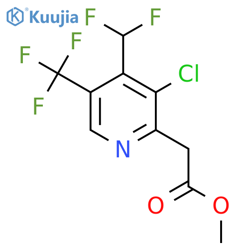 Methyl 3-chloro-4-(difluoromethyl)-5-(trifluoromethyl)pyridine-2-acetate structure