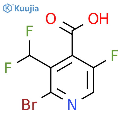 2-Bromo-3-(difluoromethyl)-5-fluoropyridine-4-carboxylic acid structure