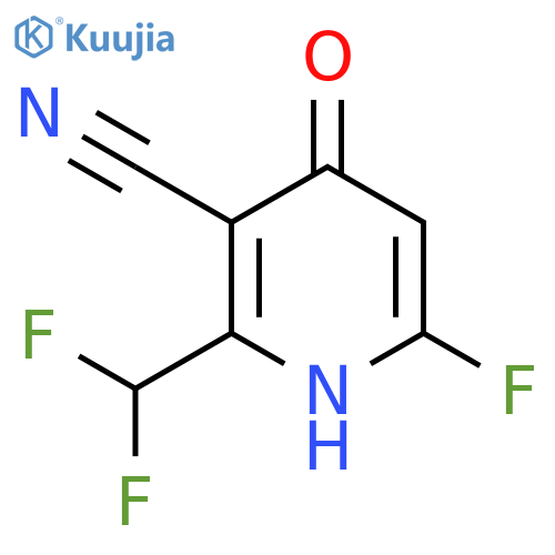 3-Cyano-2-(difluoromethyl)-6-fluoro-4-hydroxypyridine structure