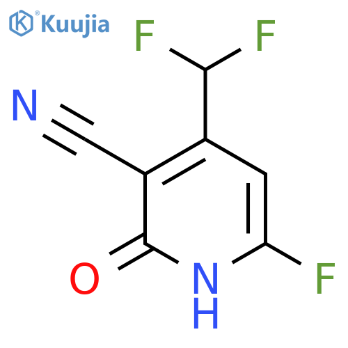 3-Cyano-4-(difluoromethyl)-6-fluoro-2-hydroxypyridine structure