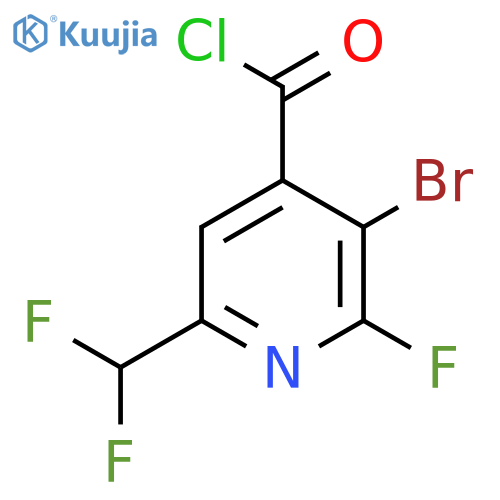 3-Bromo-6-(difluoromethyl)-2-fluoropyridine-4-carbonyl chloride structure
