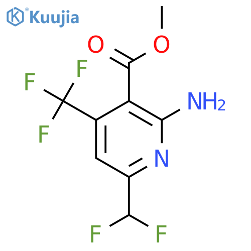 Methyl 2-amino-6-(difluoromethyl)-4-(trifluoromethyl)pyridine-3-carboxylate structure