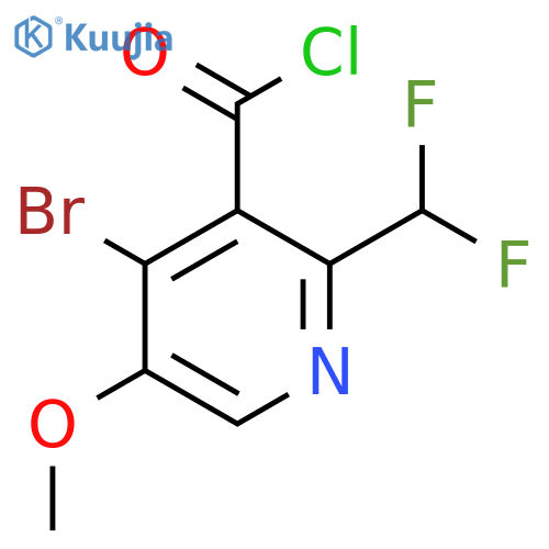 4-Bromo-2-(difluoromethyl)-5-methoxypyridine-3-carbonyl chloride structure