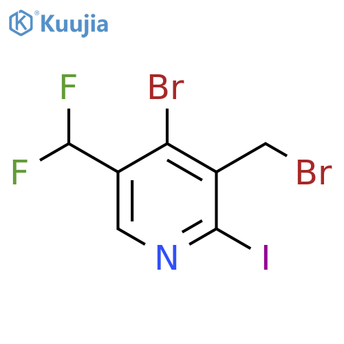 4-Bromo-3-(bromomethyl)-5-(difluoromethyl)-2-iodopyridine structure