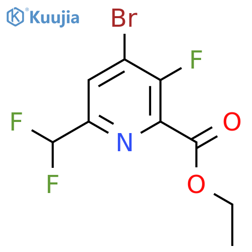 Ethyl 4-bromo-6-(difluoromethyl)-3-fluoropyridine-2-carboxylate structure