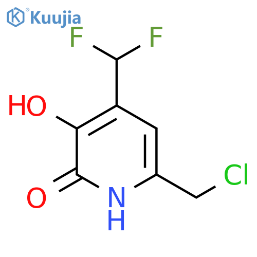 6-(Chloromethyl)-4-(difluoromethyl)-2,3-dihydroxypyridine structure
