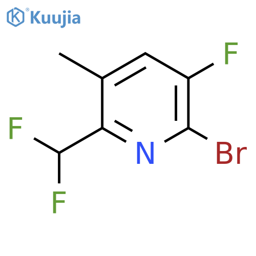 2-Bromo-6-(difluoromethyl)-3-fluoro-5-methylpyridine structure