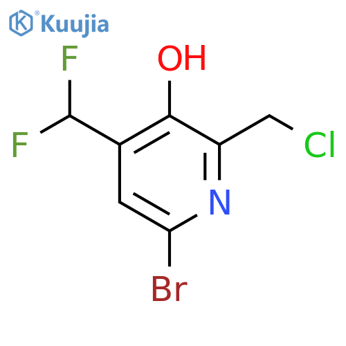6-Bromo-2-(chloromethyl)-4-(difluoromethyl)-3-hydroxypyridine structure