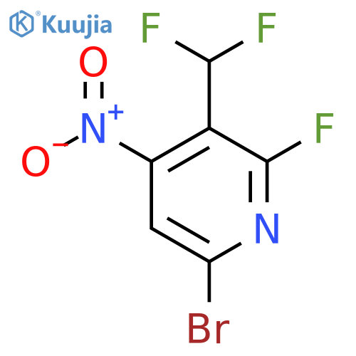 6-Bromo-3-(difluoromethyl)-2-fluoro-4-nitropyridine structure