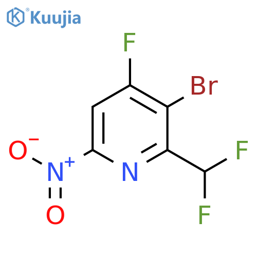 3-Bromo-2-(difluoromethyl)-4-fluoro-6-nitropyridine structure