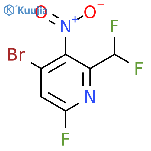 4-Bromo-2-(difluoromethyl)-6-fluoro-3-nitropyridine structure