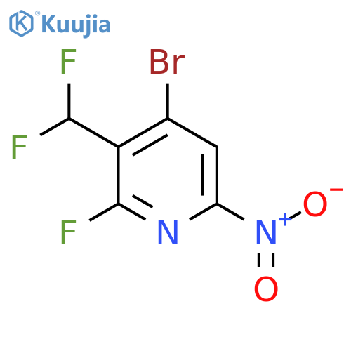 4-Bromo-3-(difluoromethyl)-2-fluoro-6-nitropyridine structure