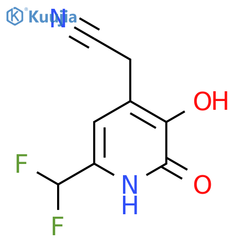 6-(Difluoromethyl)-2,3-dihydroxypyridine-4-acetonitrile structure