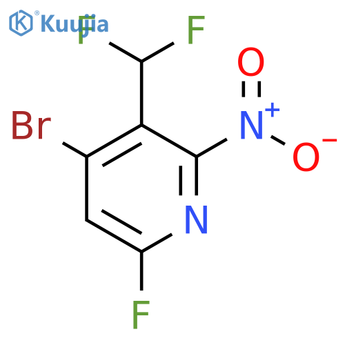 4-Bromo-3-(difluoromethyl)-6-fluoro-2-nitropyridine structure