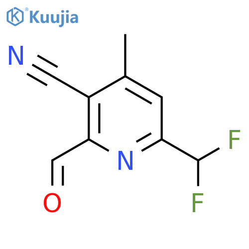 3-Cyano-6-(difluoromethyl)-4-methylpyridine-2-carboxaldehyde structure