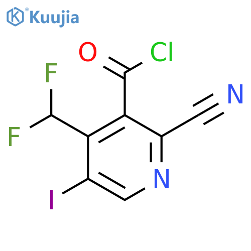 2-Cyano-4-(difluoromethyl)-5-iodopyridine-3-carbonyl chloride structure