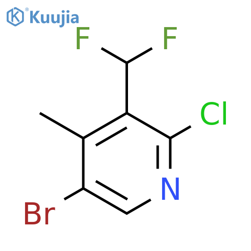 5-Bromo-2-chloro-3-(difluoromethyl)-4-methylpyridine structure