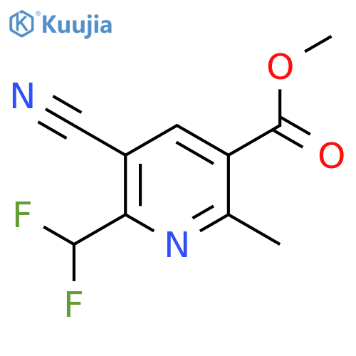 Methyl 3-cyano-2-(difluoromethyl)-6-methylpyridine-5-carboxylate structure