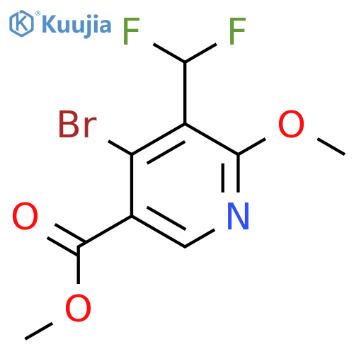 Methyl 4-bromo-3-(difluoromethyl)-2-methoxypyridine-5-carboxylate structure