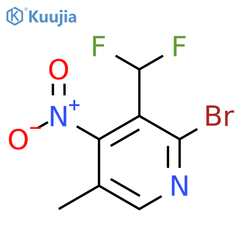 2-Bromo-3-(difluoromethyl)-5-methyl-4-nitropyridine structure