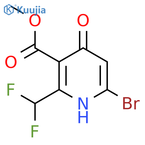 Methyl 6-bromo-2-(difluoromethyl)-4-hydroxypyridine-3-carboxylate structure
