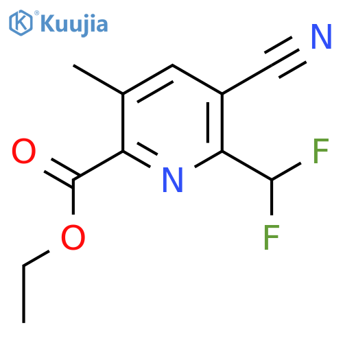 Ethyl 3-cyano-2-(difluoromethyl)-5-methylpyridine-6-carboxylate structure