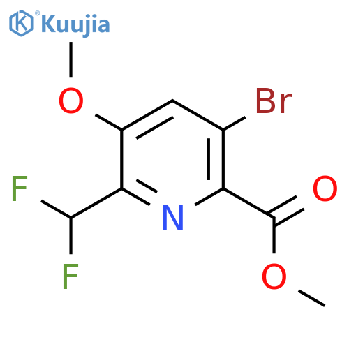 Methyl 5-bromo-2-(difluoromethyl)-3-methoxypyridine-6-carboxylate structure