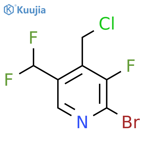 2-Bromo-4-(chloromethyl)-5-(difluoromethyl)-3-fluoropyridine structure