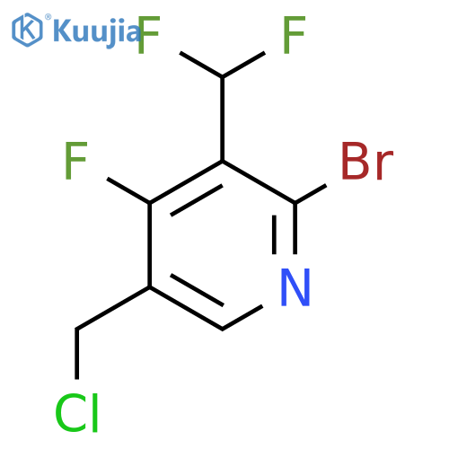 2-Bromo-5-(chloromethyl)-3-(difluoromethyl)-4-fluoropyridine structure